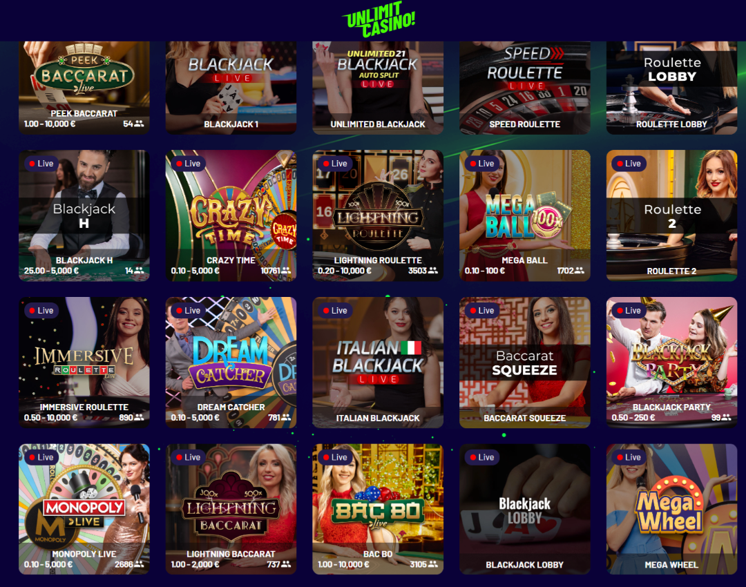 Unlimit Casino-webbplats Unlimit Casino-webbplats